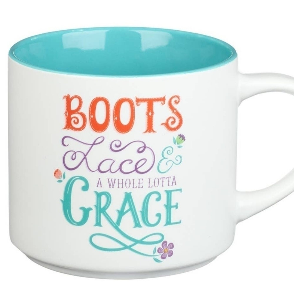 Boots Lace and Grace Ceramic Coffee Mug